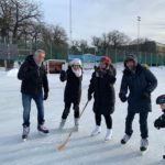 Sortie patins sur une patinoire extérieure